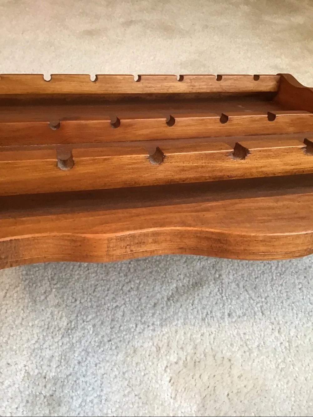 Vintage Wooden Spoon Collection Display, 18 7/8” x 18 5/8” x 1 5/8”